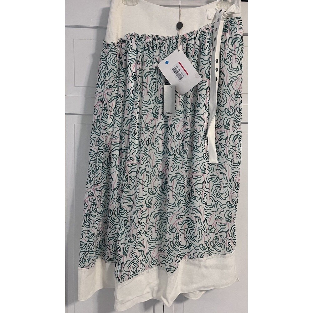 Phillip Lim Pink & Green Swirl Maxi Skirt NWT Size 4